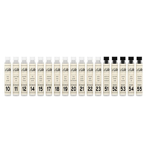 A set of body perfume samples 17 x 1,2 ml